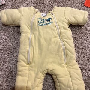 Baby Merlin's Magic Sleepsuit - Soft Yellow